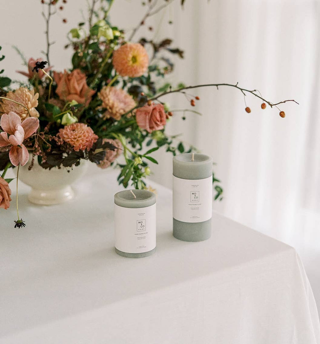 Eucalyptus | 100% Beeswax Pillar Candle | All Natural, Handmade