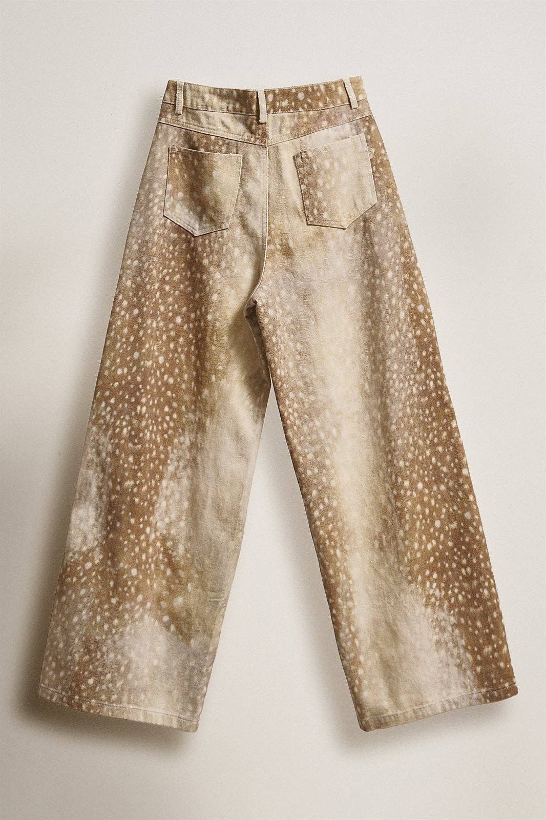 Deer Spot Wide Leg Twill Pants