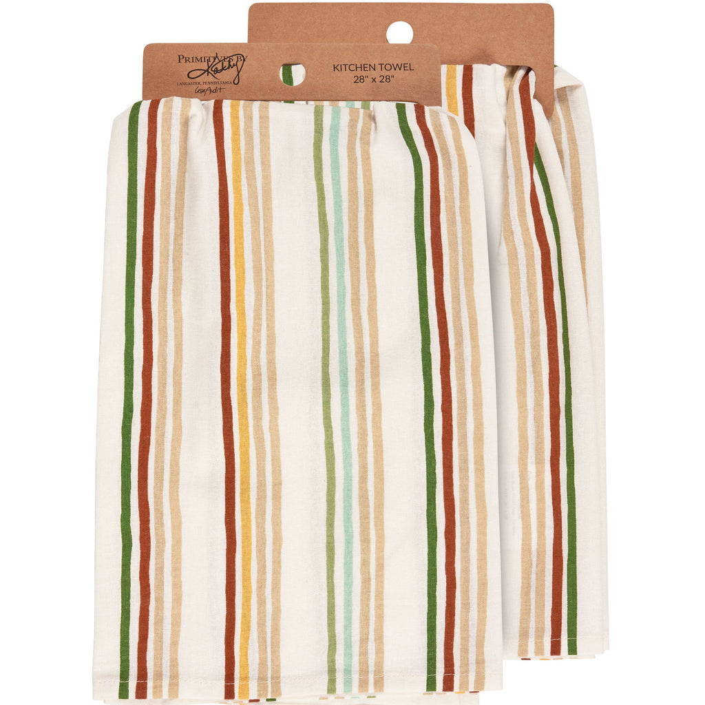 Fall Stripe Kitchen Towel