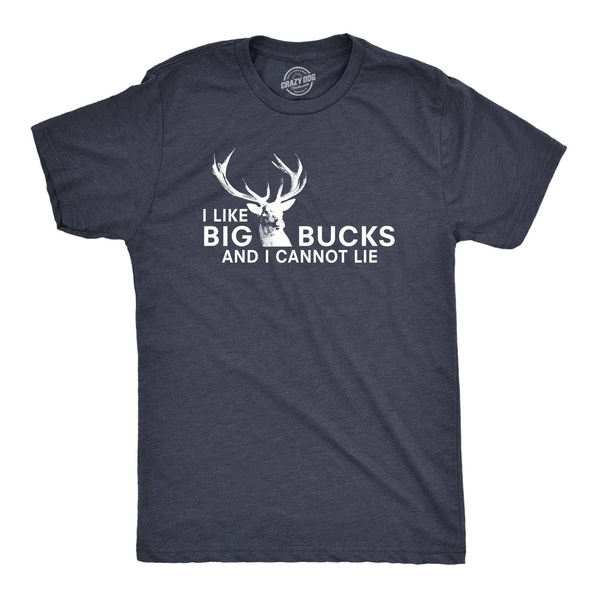 I Like Big Bucks Men's Tshirt Hunting Graphic Tee Western T