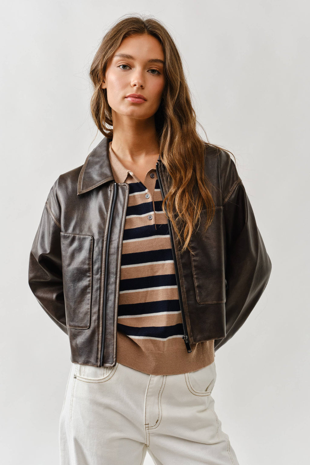 MAJ3310 VINTAGE WASHED LEATHER JACKET