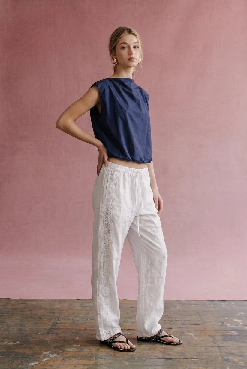 Bubble Hem Sleeveless Top