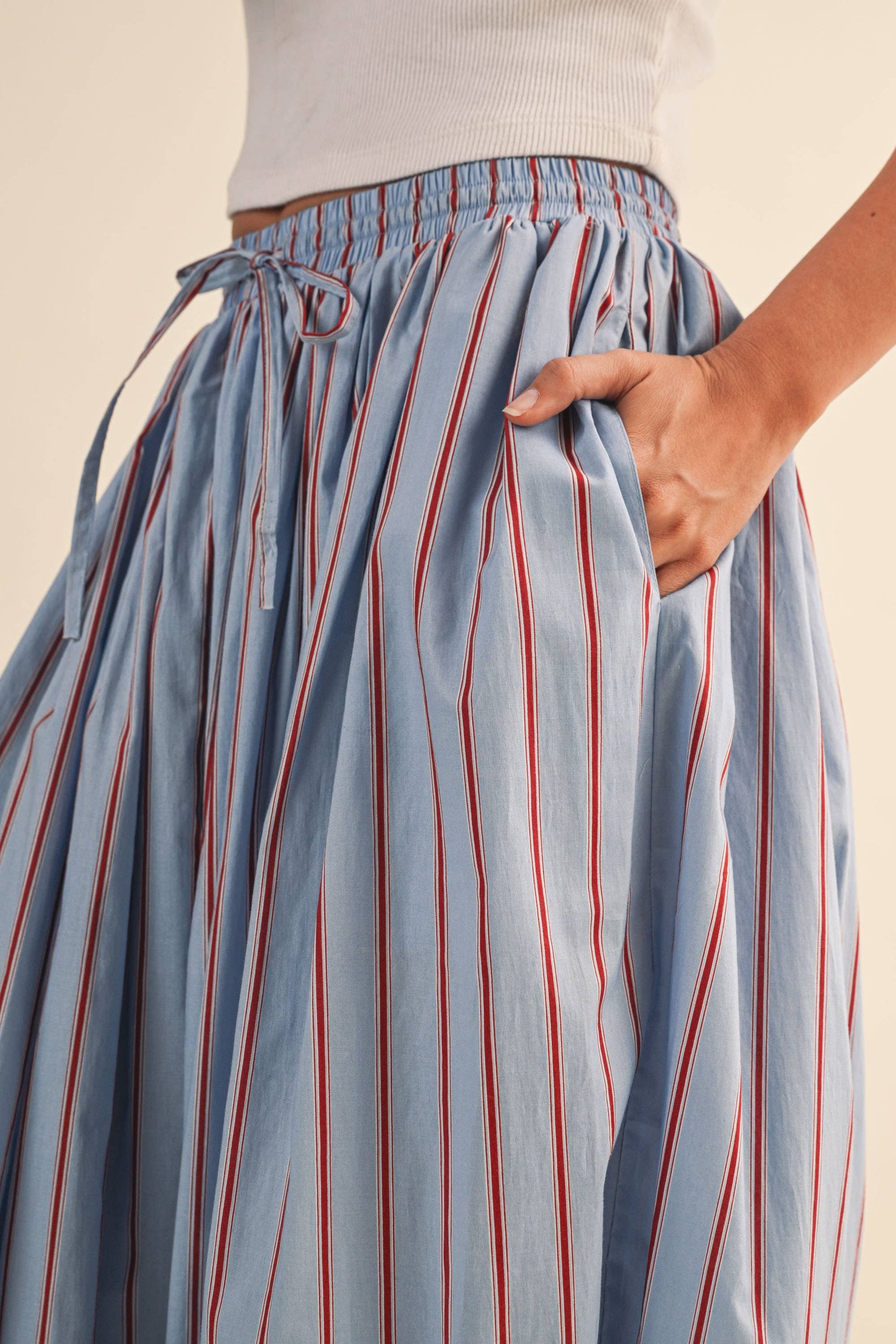 STRIPED BALLOON PANTS