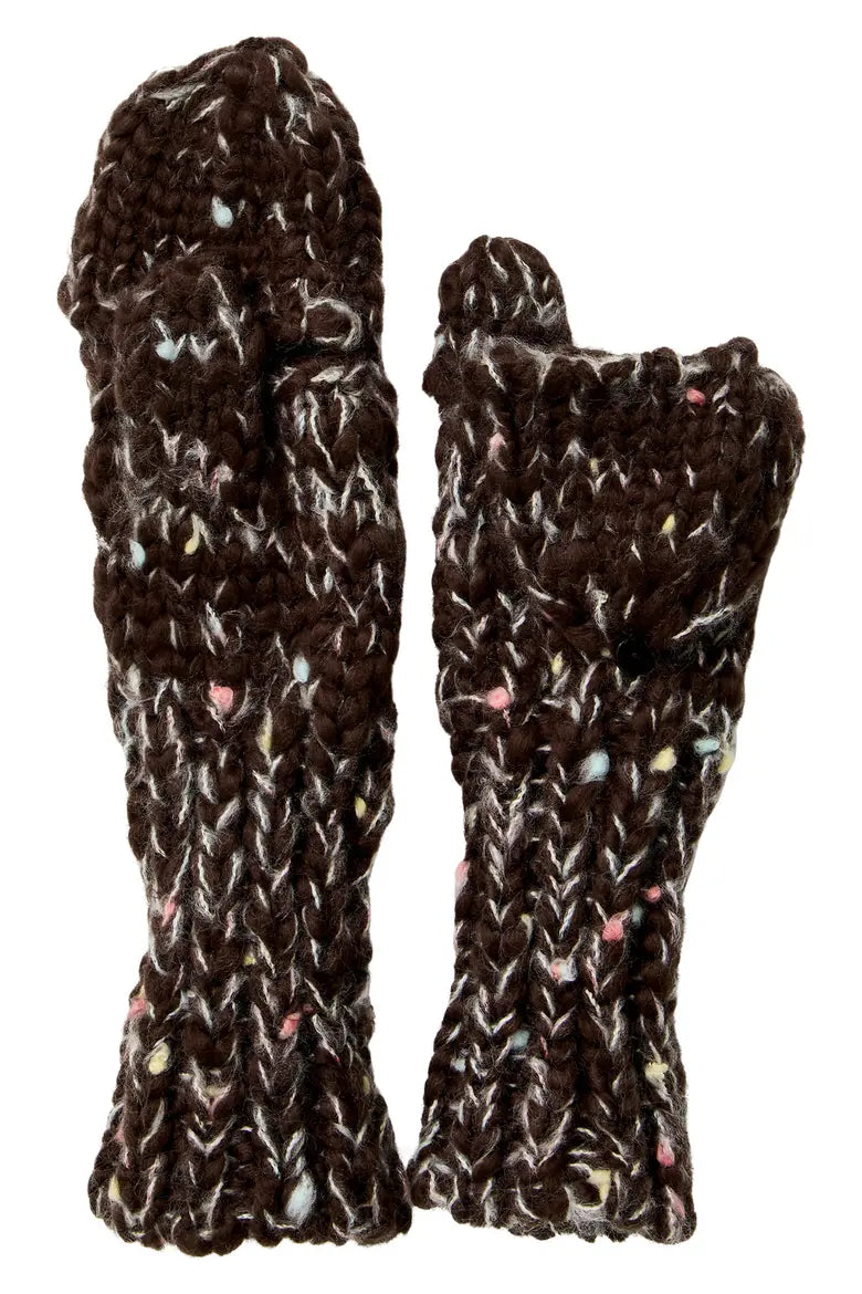 Free People Speckled Beanie and Mitten Set