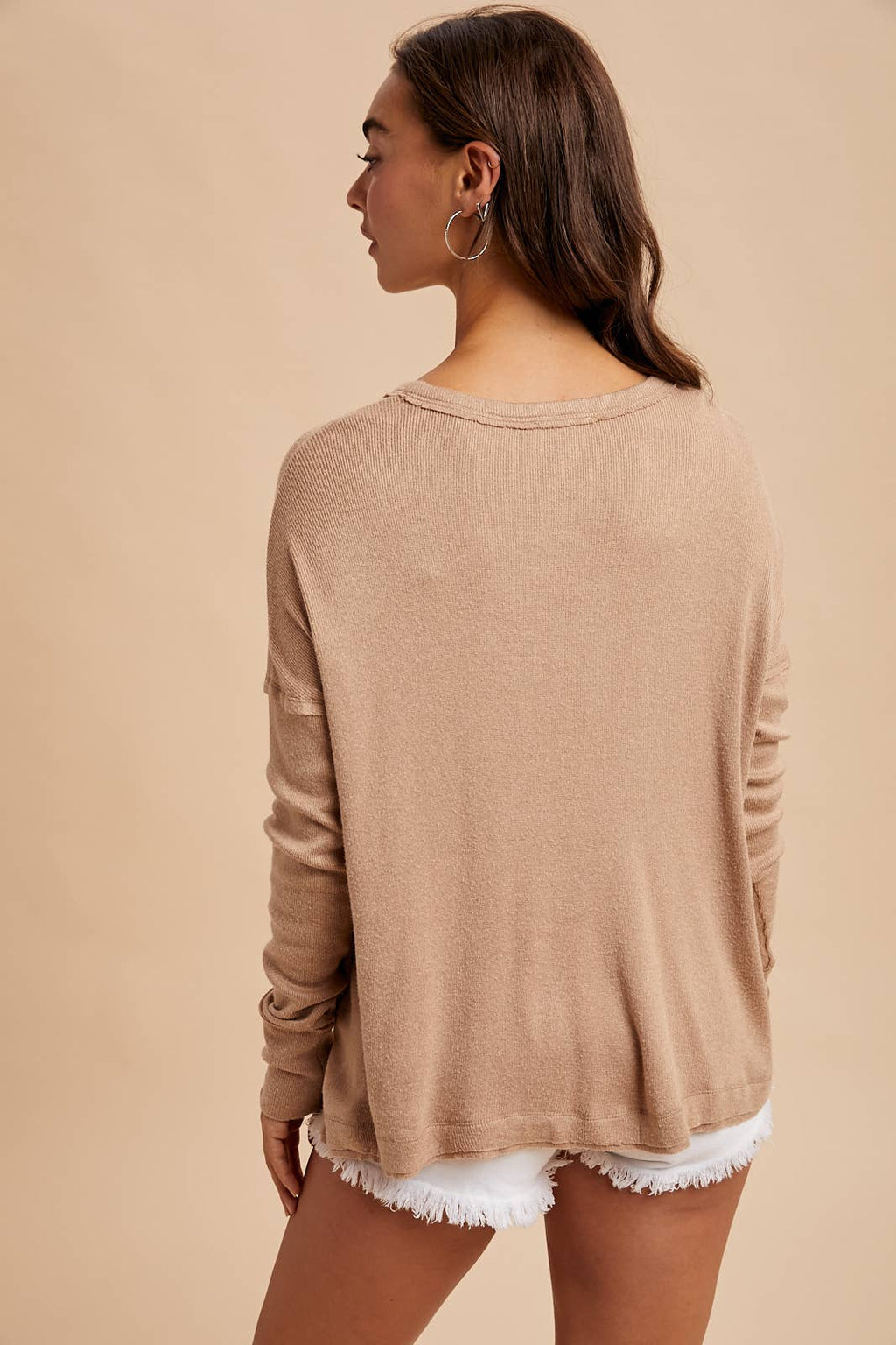 LONG SLEEVE SNAP HENLEY