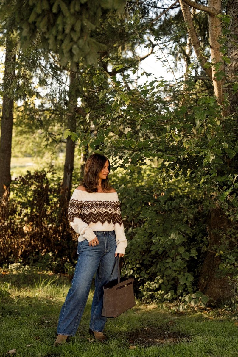 Off The Shoulder Sweater Top