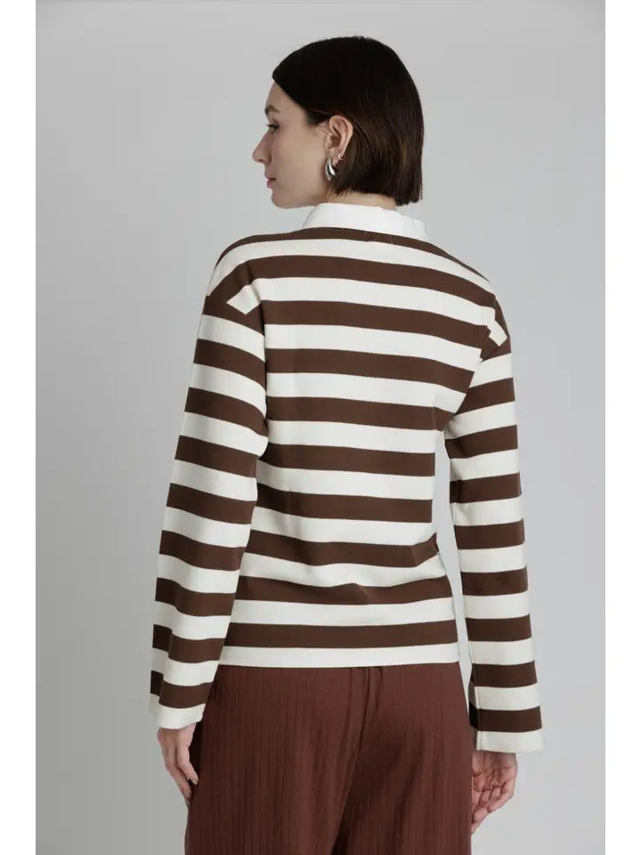 Striped Rugby Polo Shirt