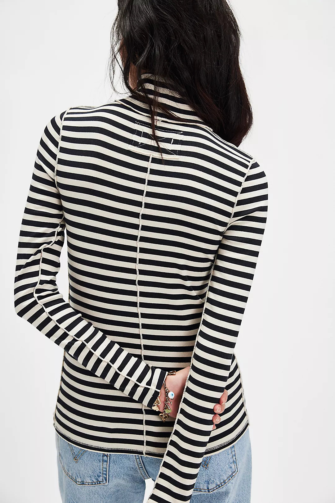 GOOD GOOD TURTLE STRIPE in BLACK COMBO FREE PEOPLE