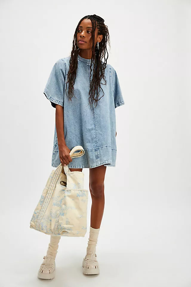 FREE PEOPLE HARLOW MINI in OCEAN BLUE