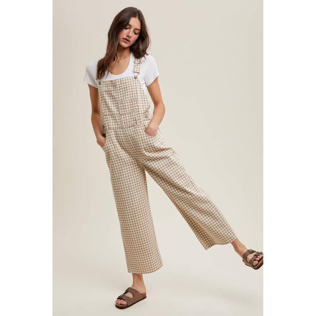 GINGHAM DENIM OVERALL / WL25-10555