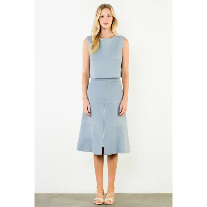 Suede Zipper Skirt