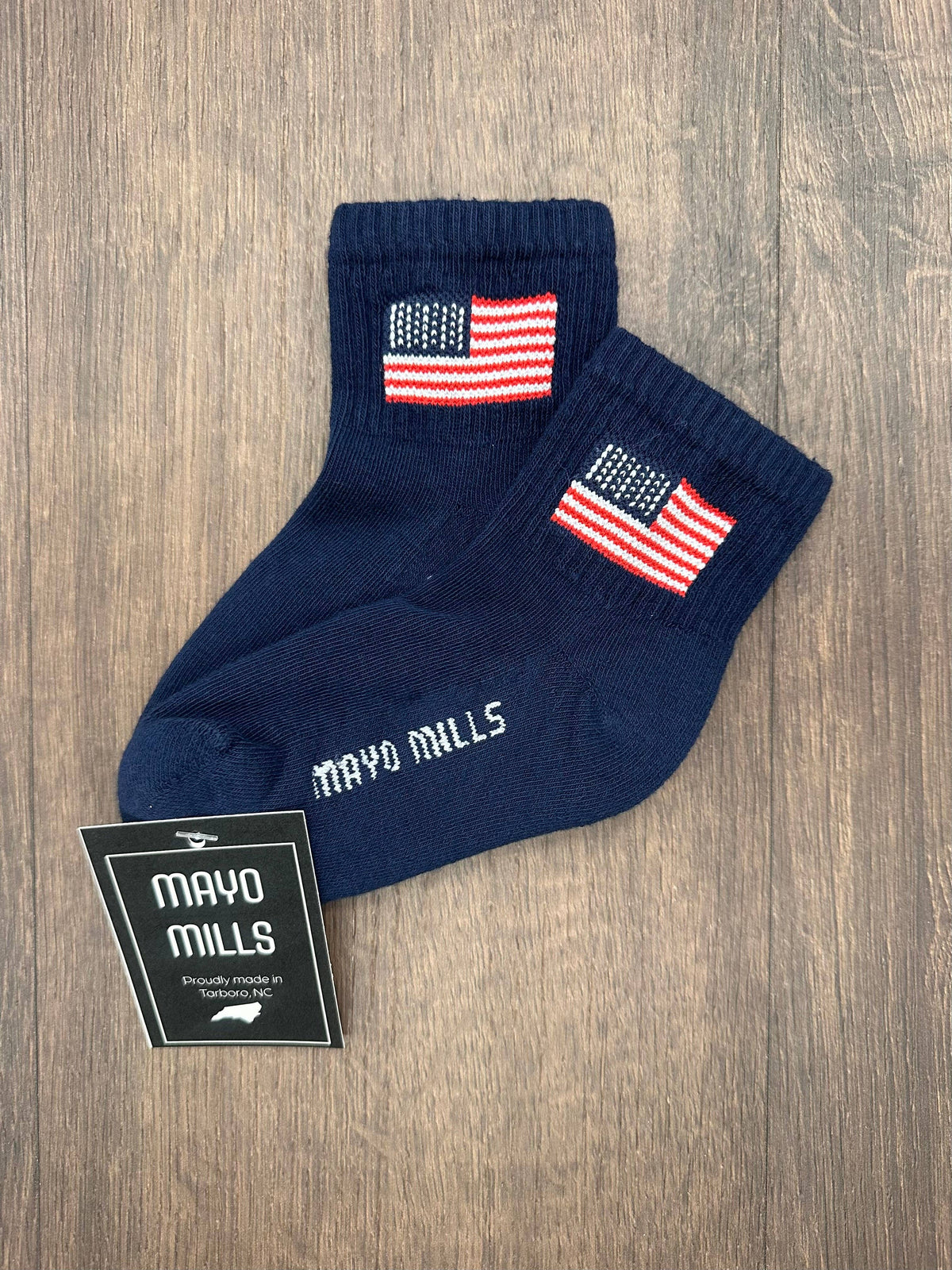 American Flag Quarter Crew Socks