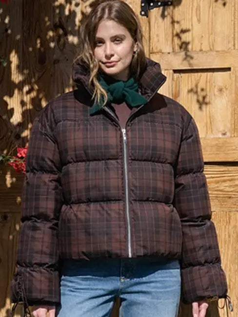 Plaid Puffer Jacket