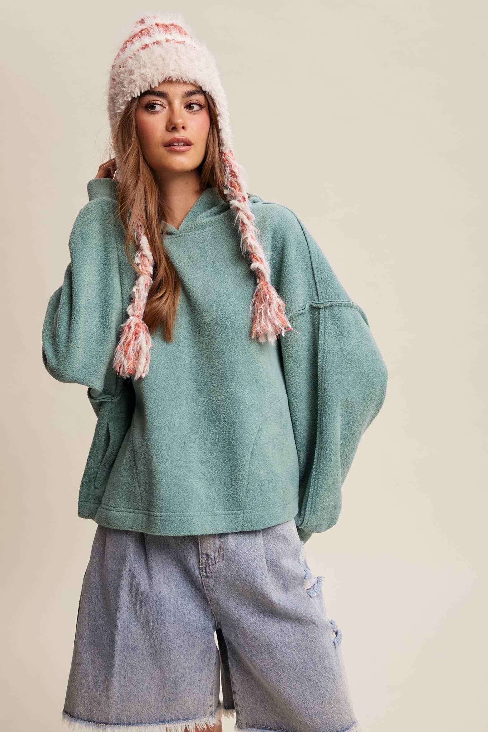 Fleece Hoodie Pullover LT1078