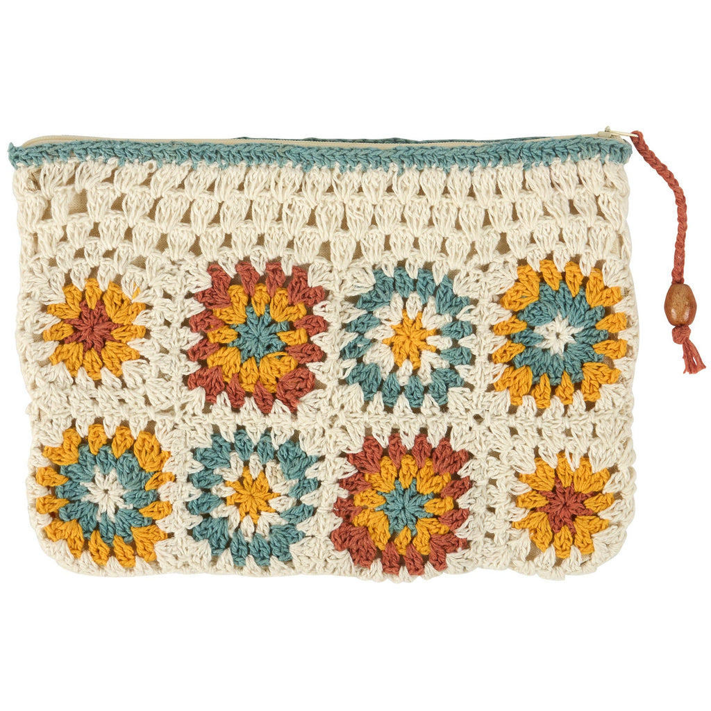 Crochet Flower Zipper Pouch