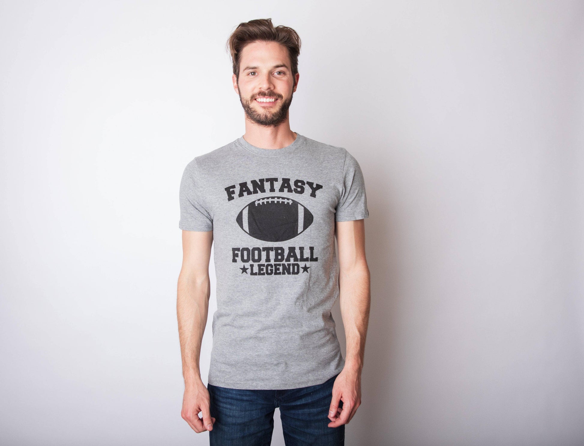 Fantasy Football Legend Mens Graphic Tee Fall Gameday Shirt