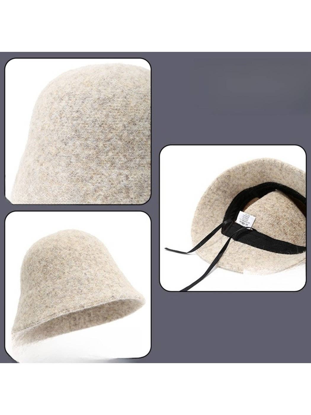 Haila - Winter Solid Color Bucket Hat for Women