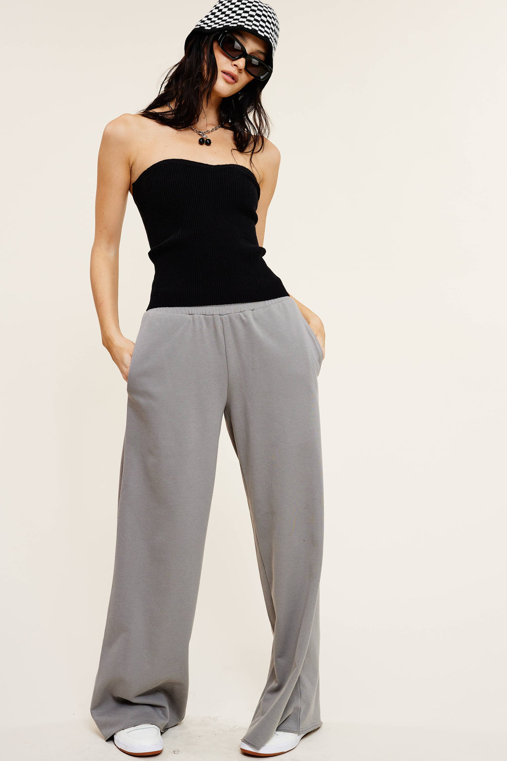 Wide Leg Cotton Jogger Sweatpants