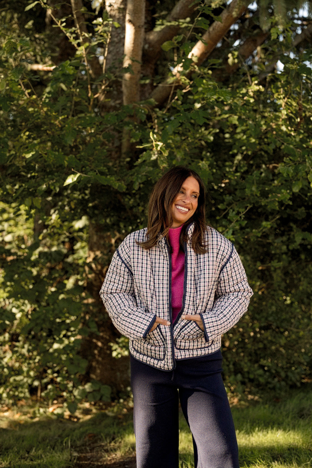 Americana Plaid Quilted Jacket