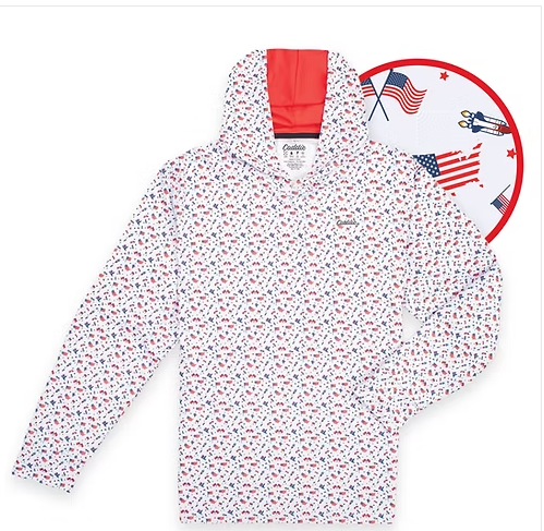 CADDIE TAKEOFF HOODIE (RED, WHITE, BLUE)