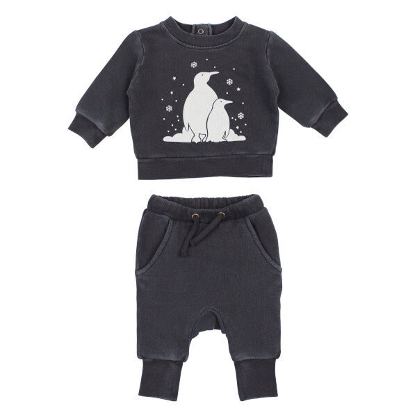 Organic Cozy Graphic Sweatshirt & Jogger Set Cozy Collection