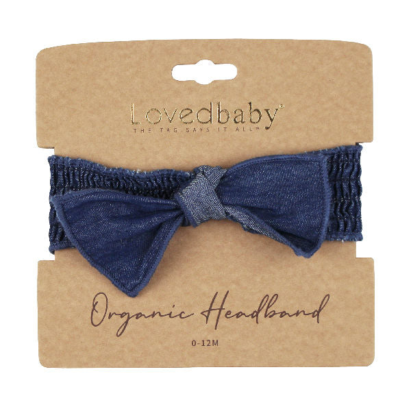 Denim Smocked Headband