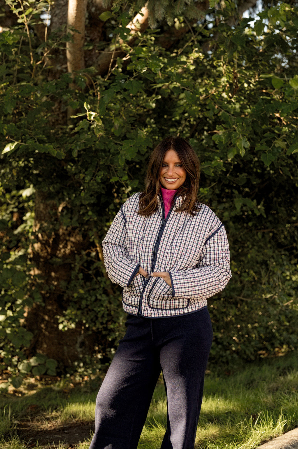 Americana Plaid Quilted Jacket