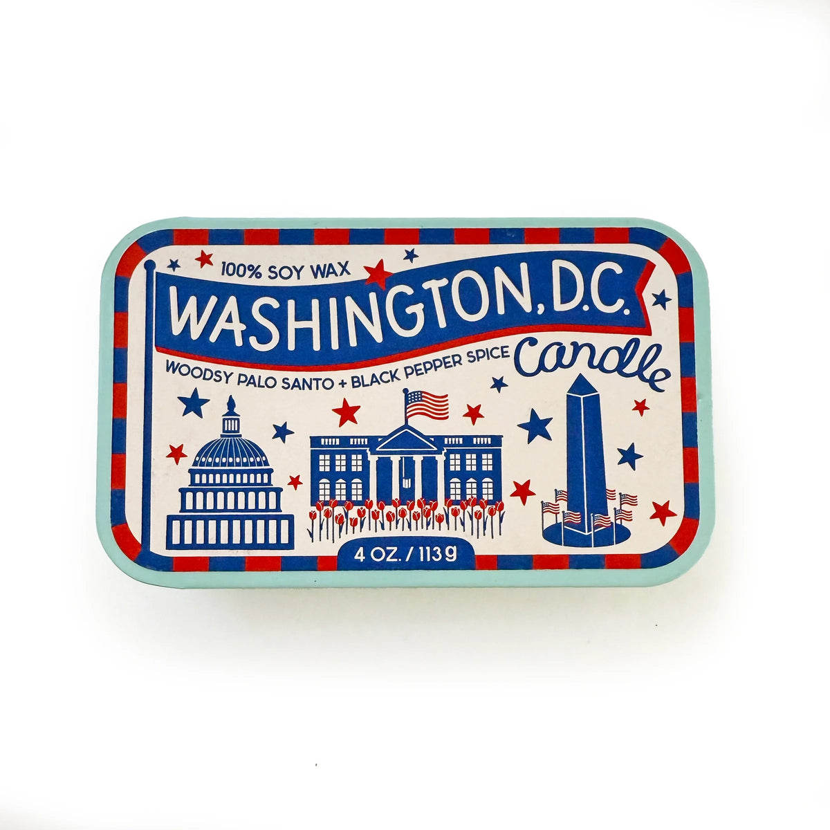 Washington, DC Sardine Tin Soy Candle