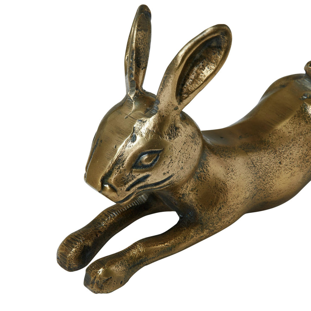 Antique Brass Finish Aluminum Rabbit Figurine