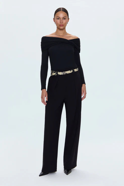 EDEN PLEATED PONTE TROUSER - NIGHT OUT