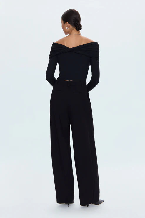 EDEN PLEATED PONTE TROUSER - NIGHT OUT