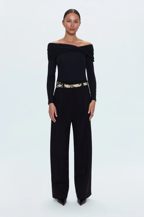 EDEN PLEATED PONTE TROUSER - NIGHT OUT