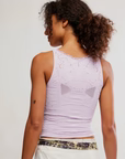 Flirty Flutters Floral Embroidered Tank - Orchid Hush Purple Cami
