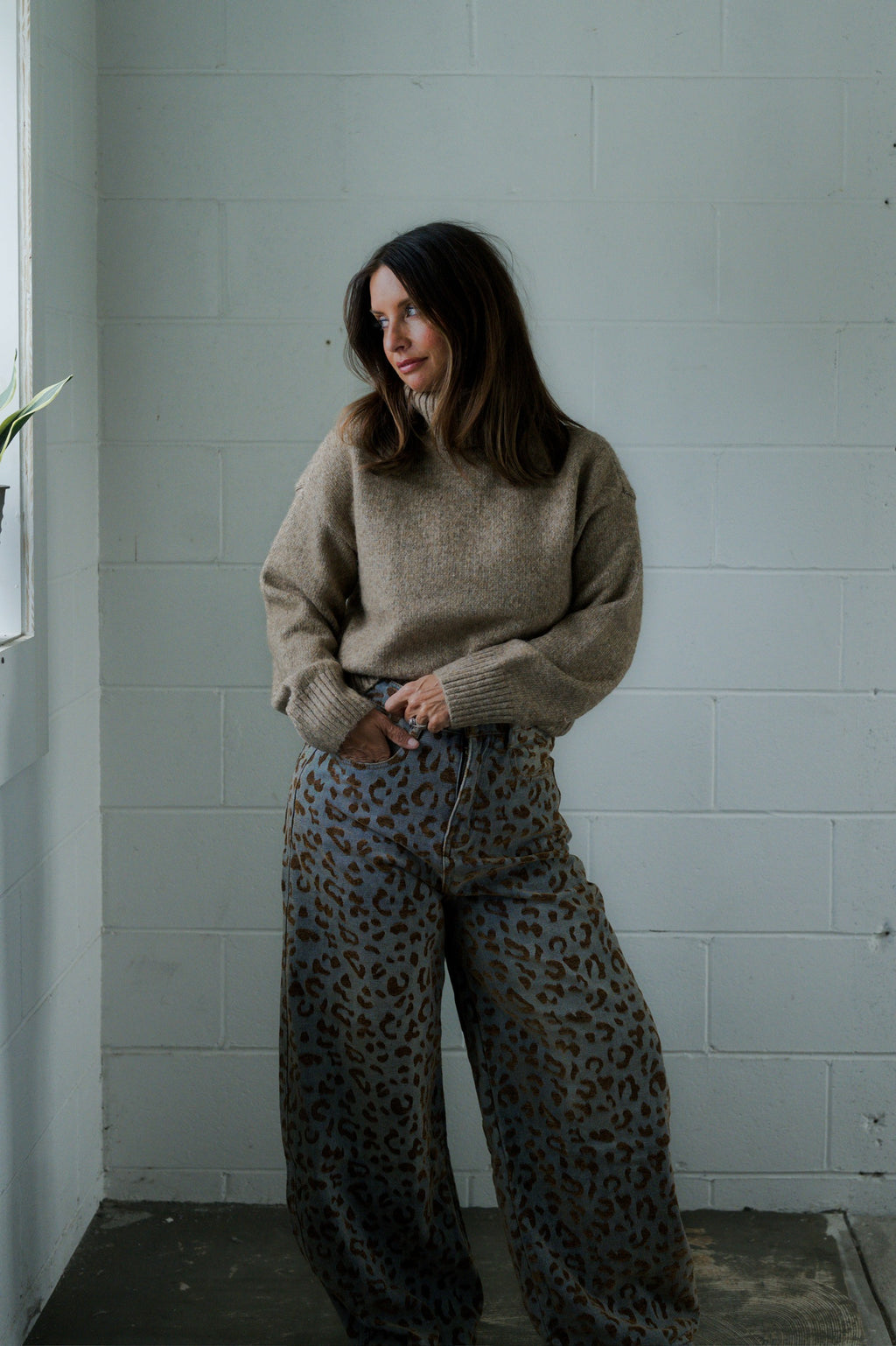 Sandstone Turtleneck Sweater
