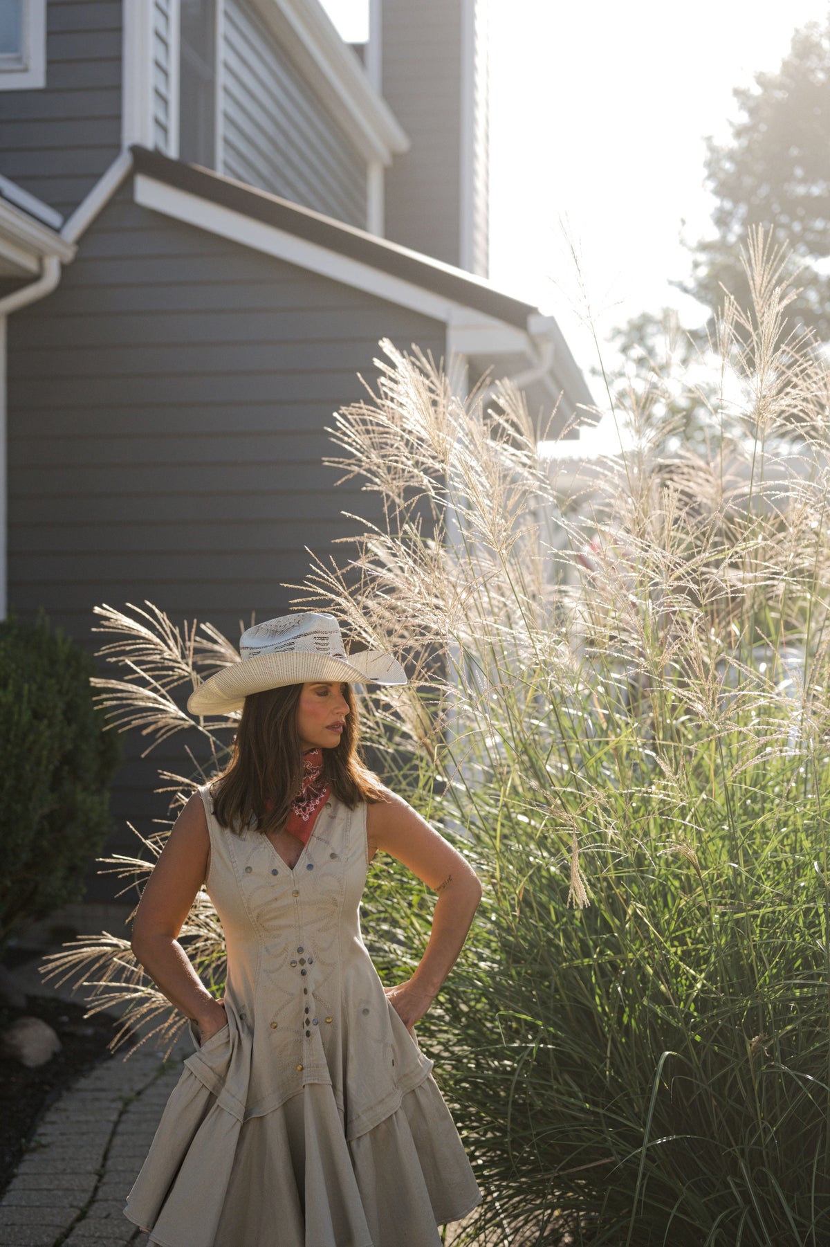 Western Stitch Sleeveless Flare Denim Dress - Cedar & Thread
