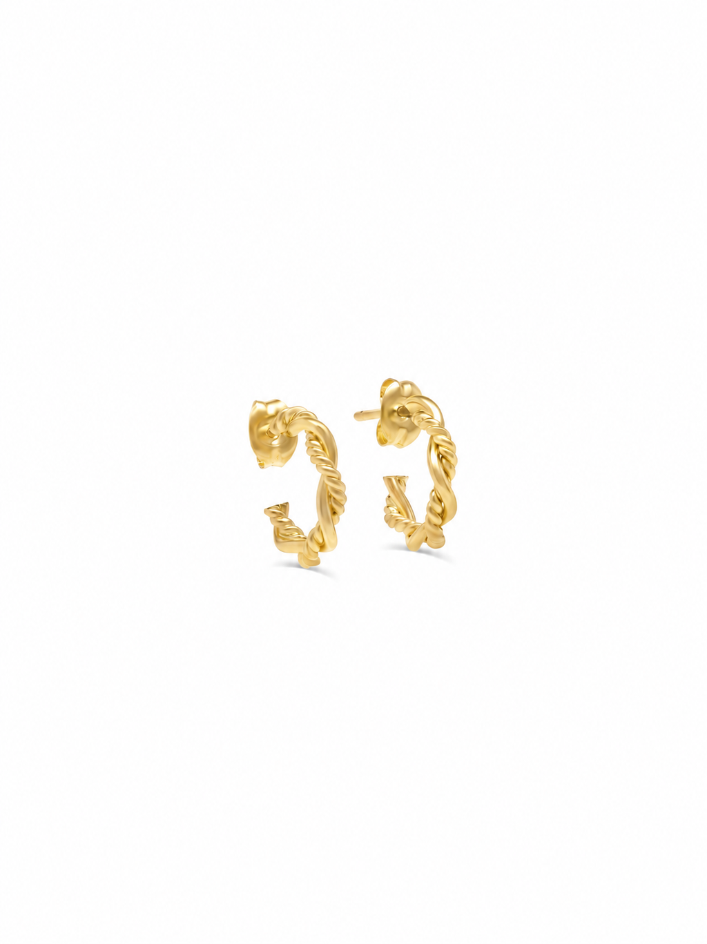 Faye Braided Petite Hoops