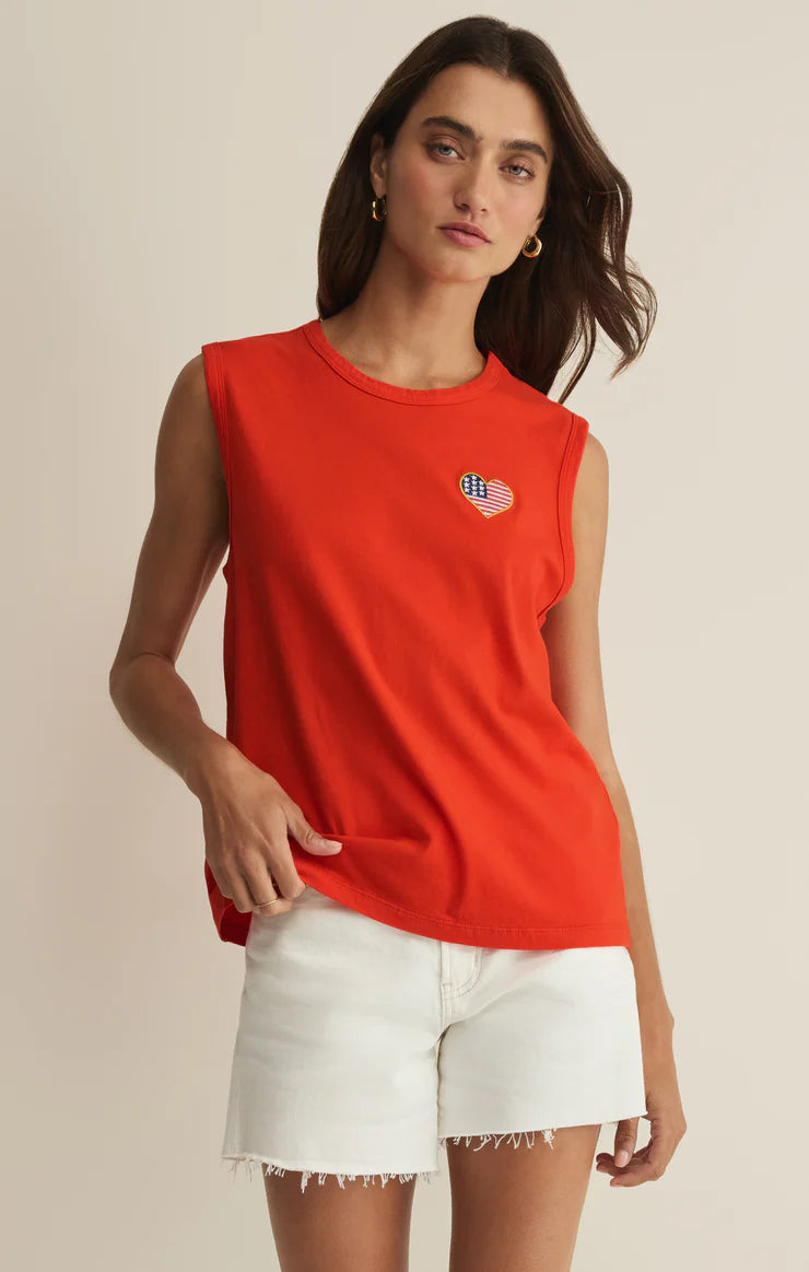 Flag Patch Muscle Tank