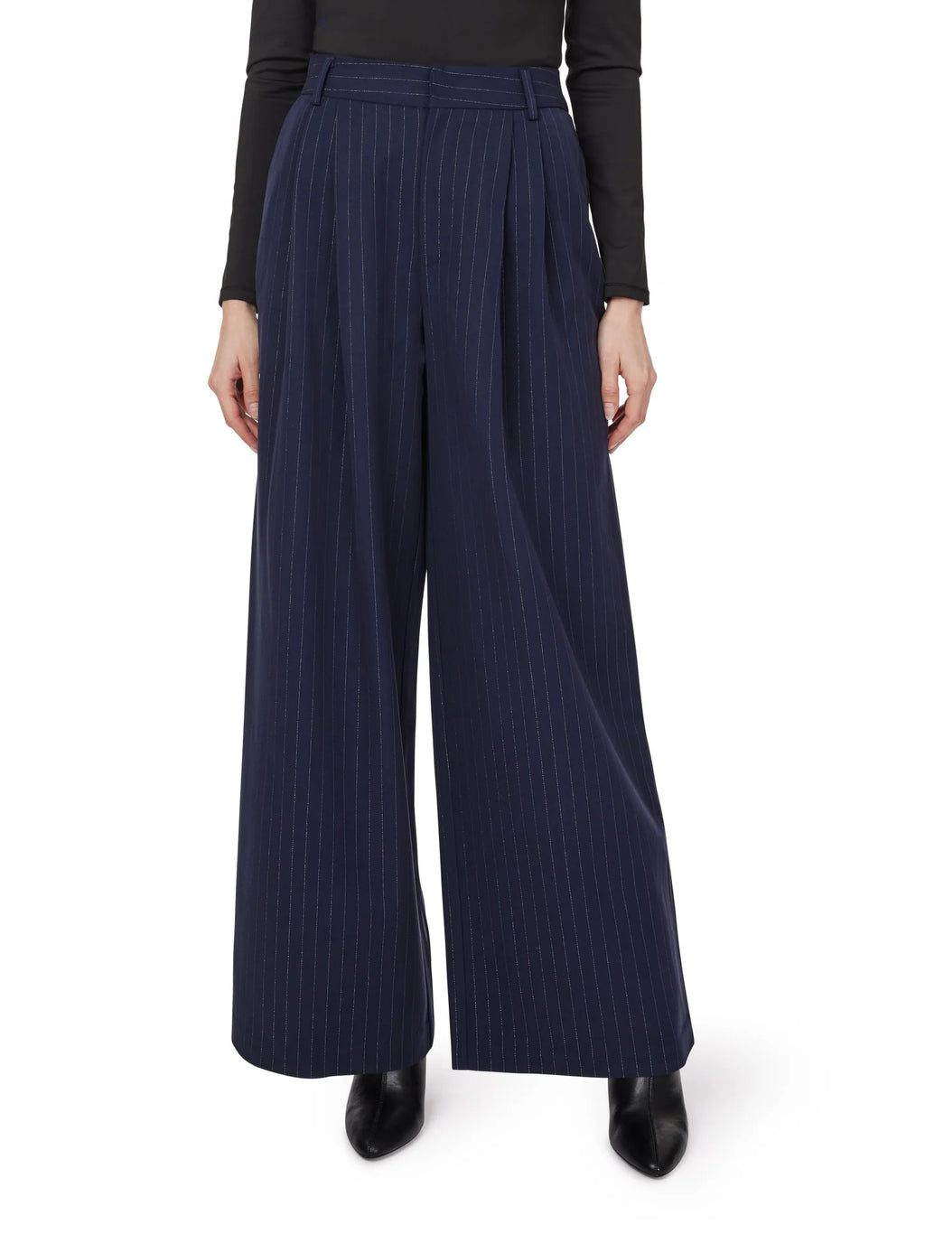 PINSTRIPE TROUSER IN DARK SAPPHIRE