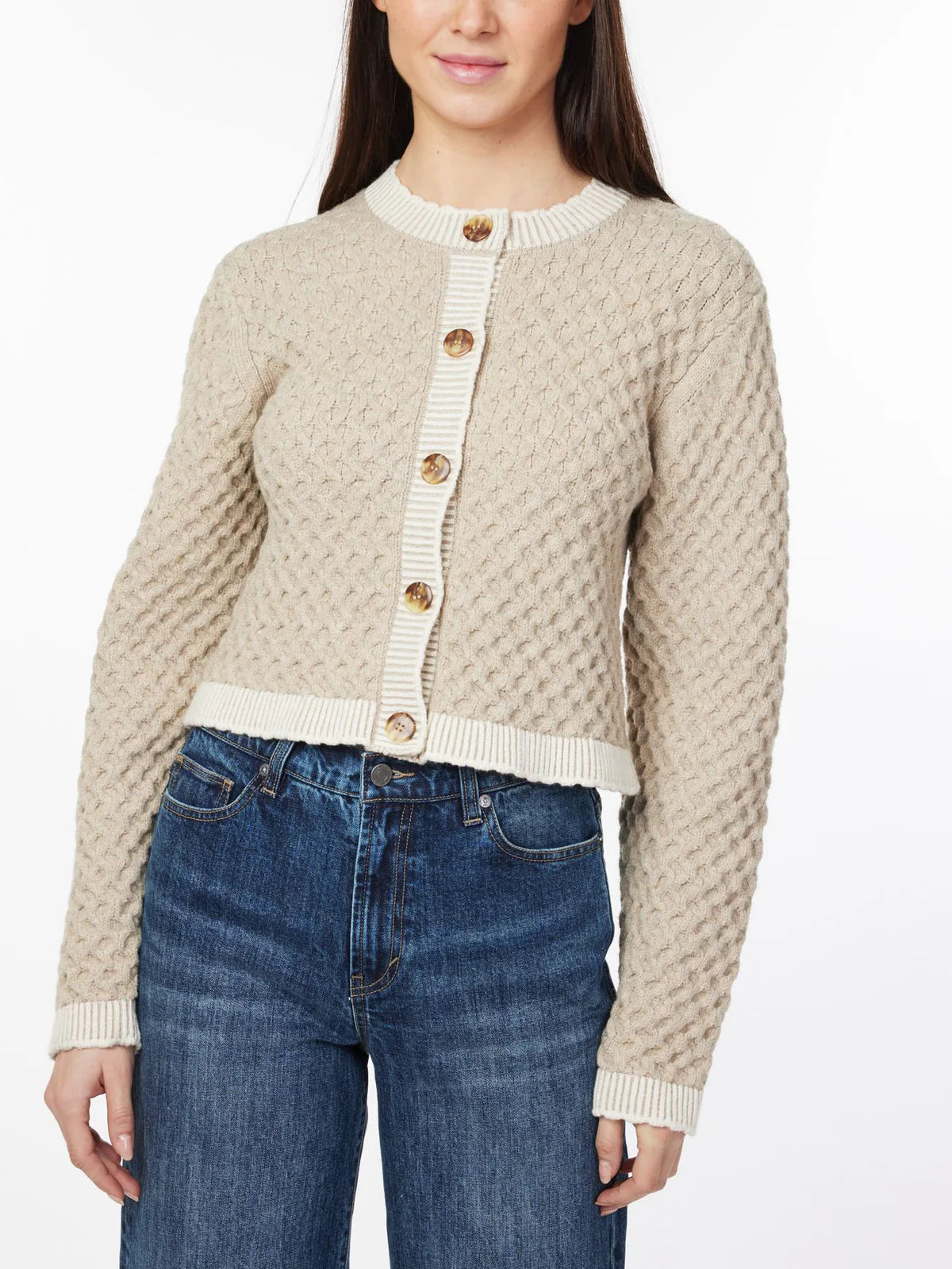 Long Sleeve Sweater Cardigan - Oatmeal Heather