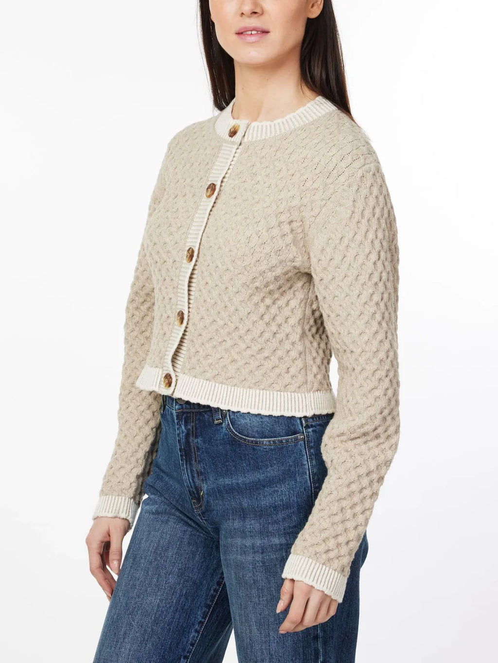 Long Sleeve Sweater Cardigan - Oatmeal Heather