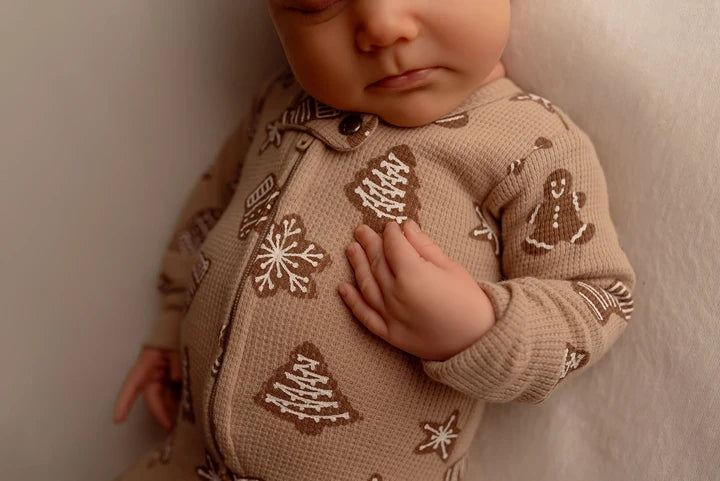 Baby Holiday Thermal 2-Way Zipper Footie & Cap Set