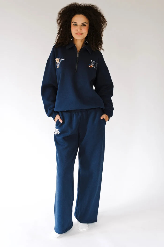 Happy Camp3r Navy Puff Series Sweatpants