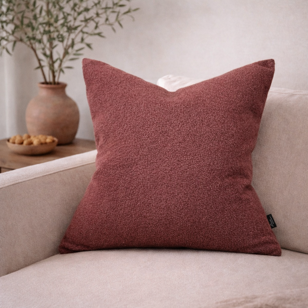 Berry Sherpa Pillow Cover