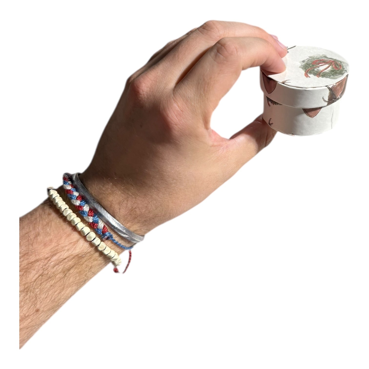 Round Handmade Recycled Paper Antler & Wreath Nesting Gift Boxes | 8 Sizes