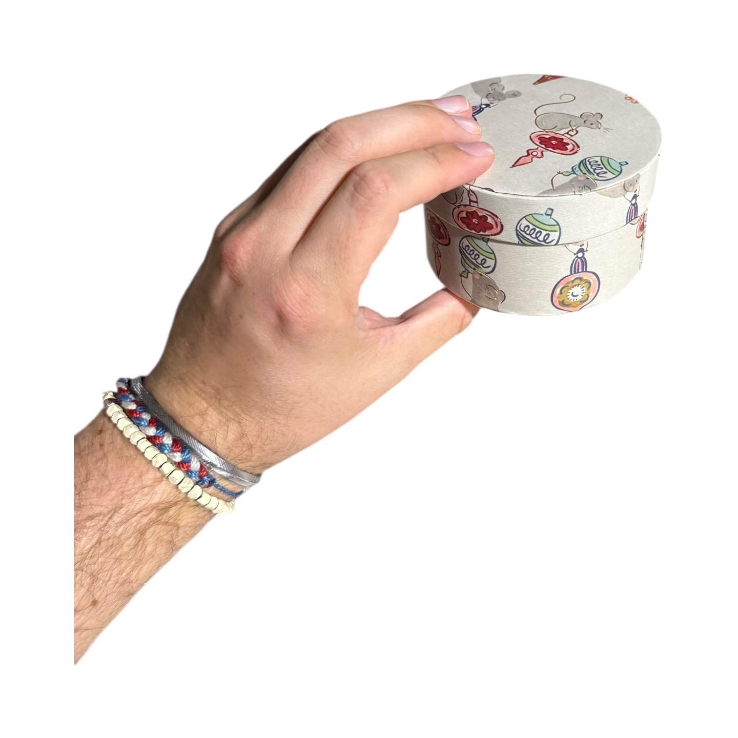 Round Handmade Recycled Paper Mice & Ornaments Nesting Gift Boxes | 8 Sizes