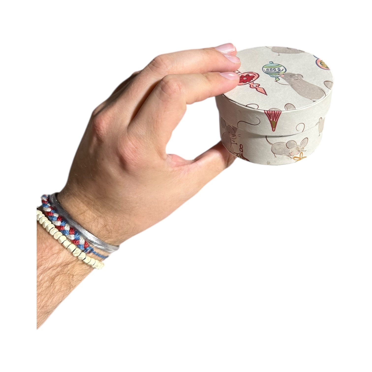 Round Handmade Recycled Paper Mice & Ornaments Nesting Gift Boxes | 8 Sizes