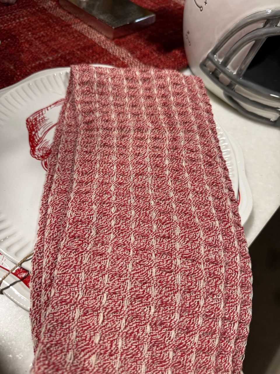 Christmas Woven Cotton Waffle Weave Tea Towel | 3 Colors