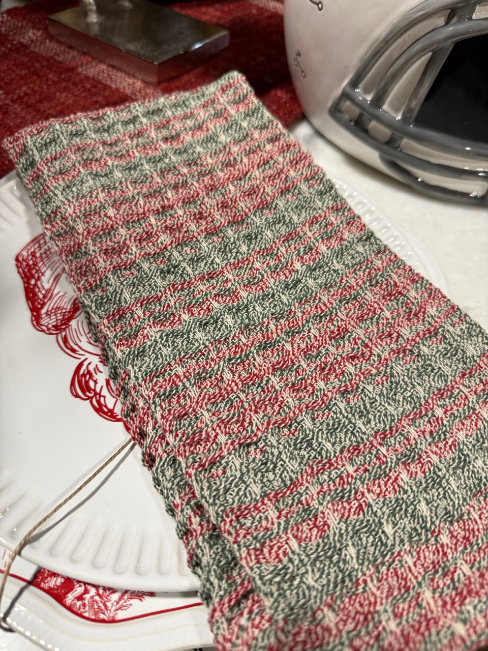 Christmas Woven Cotton Waffle Weave Tea Towel | 3 Colors