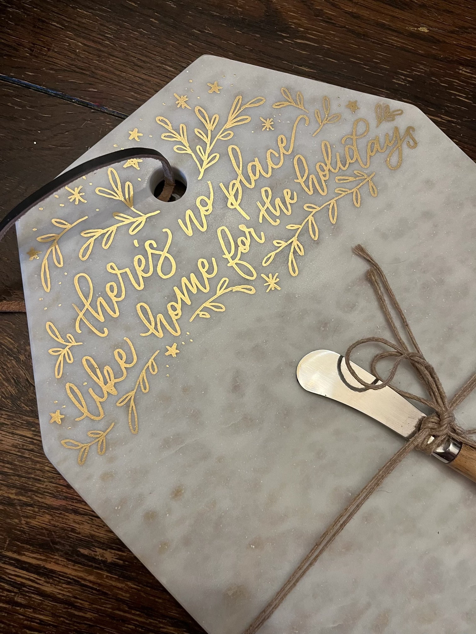 Hand Lettered - Marble Cutting Board