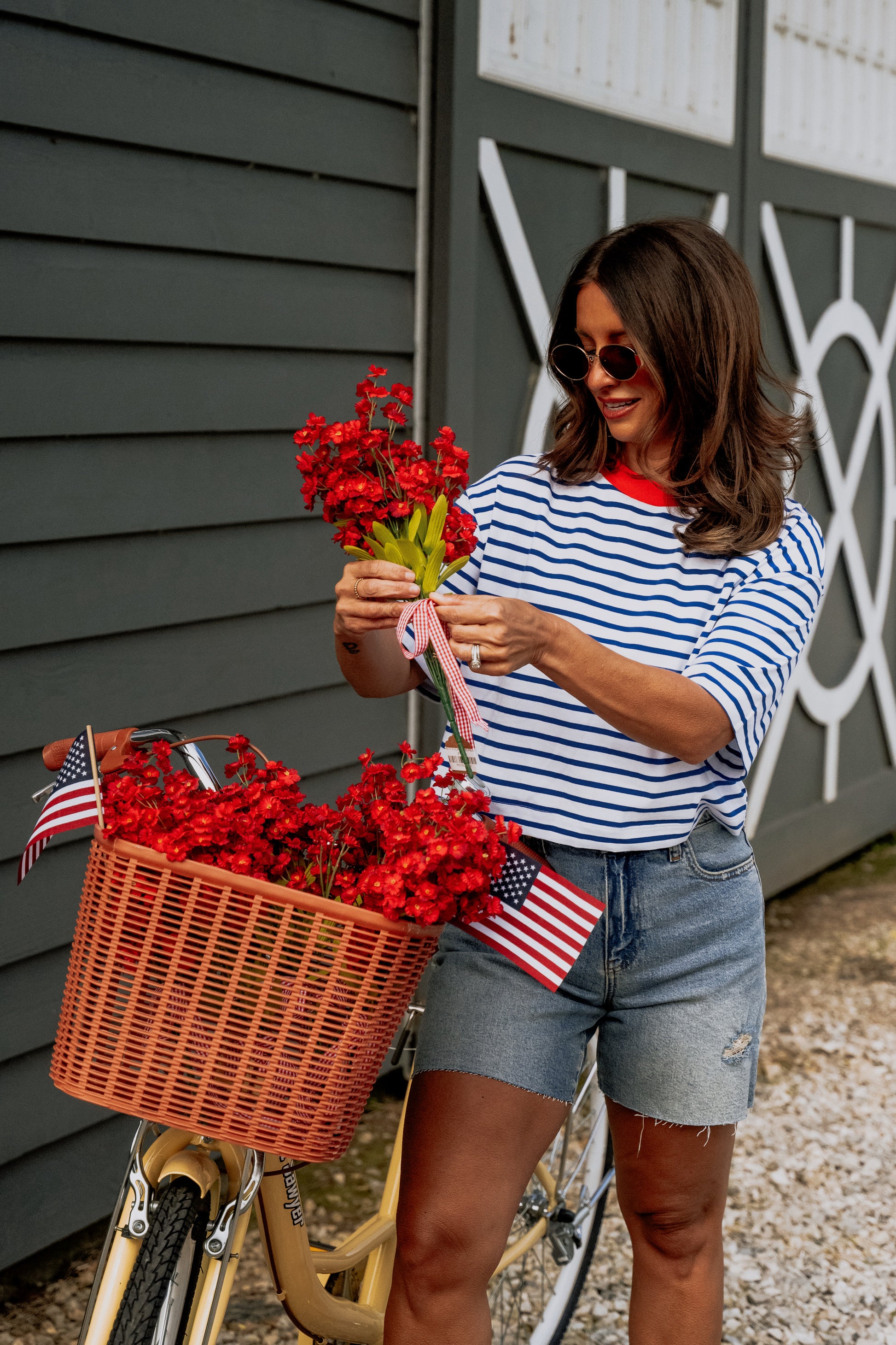 Mae Cropped Striped Tee